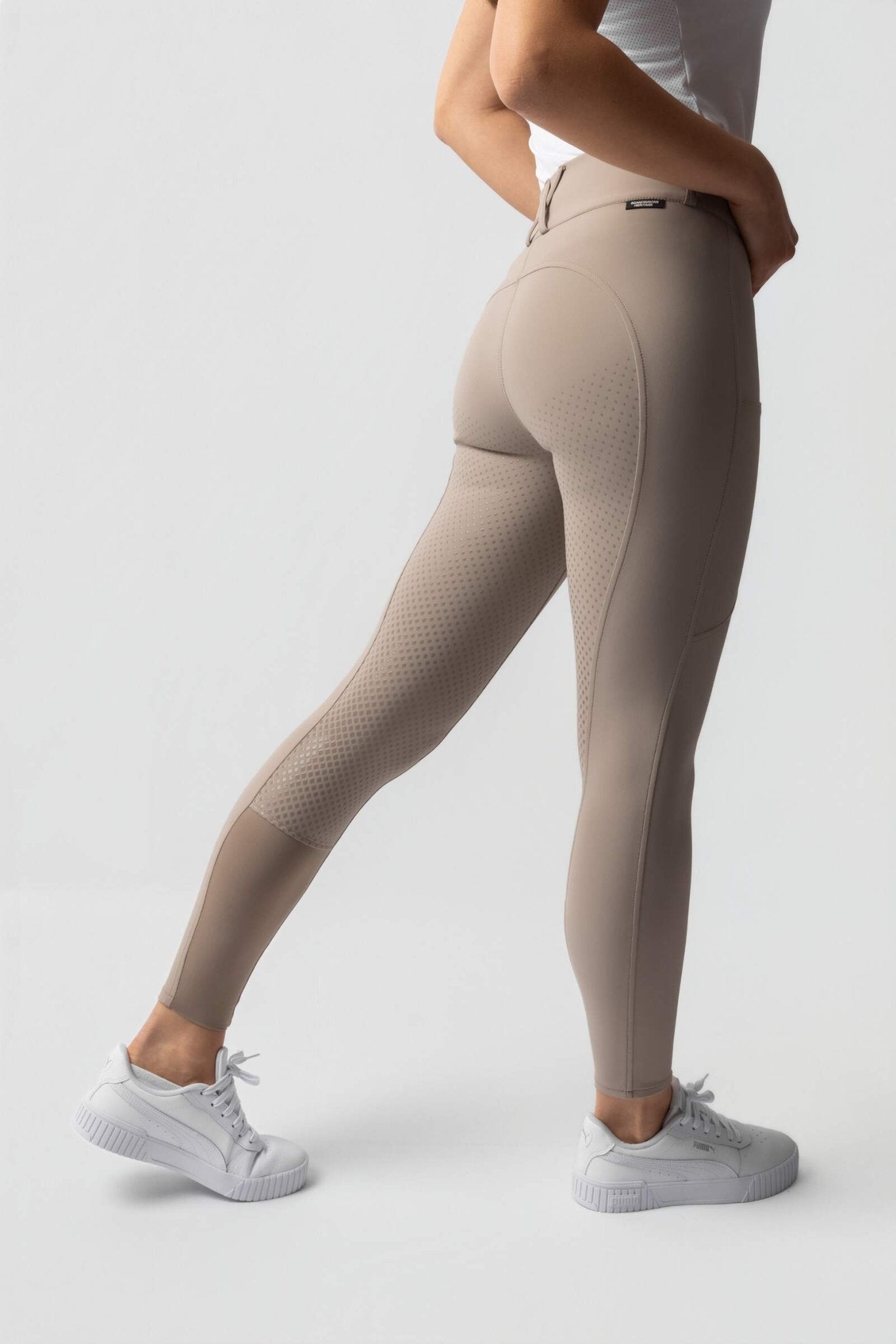 Horze Grand Prix Pro Ladies Breeches Simply Taupe - Aitken's Saddlery