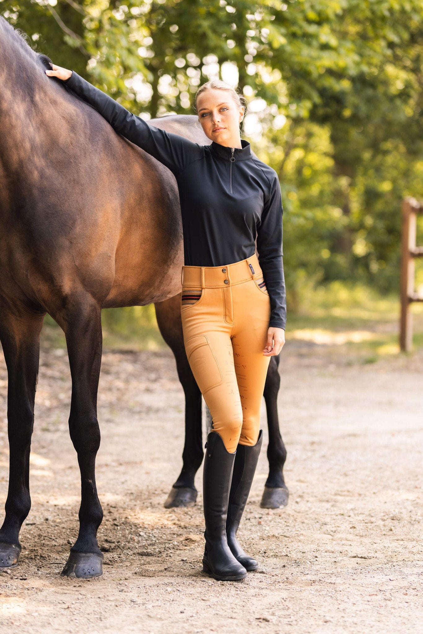 Horze Karla Training Shirt Caviar Black - Aitken's Saddlery