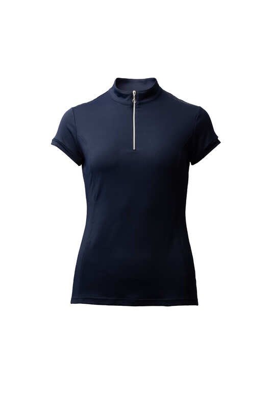Horze Mina Training Ladies Shirt Navy - Aitken's Saddlery