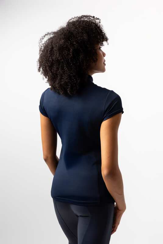 Horze Mina Training Ladies Shirt Navy - Aitken's Saddlery