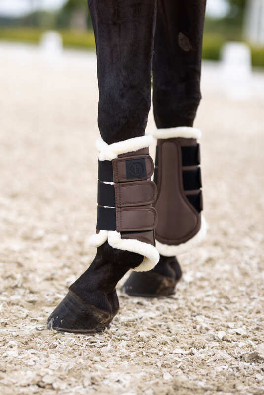 Horze Nature Made Leisure Brushing Boots Expresso Brown - Aitken's Saddlery