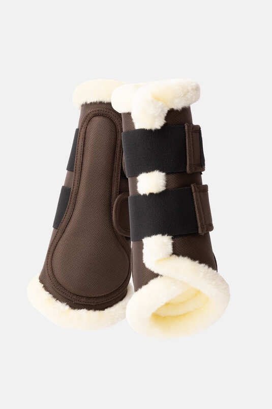 Horze Nature Made Leisure Brushing Boots Expresso Brown - Aitken's Saddlery