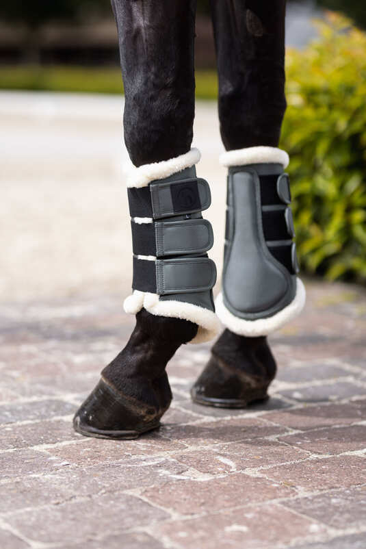 Horze Nature Made Leisure Brushing Boots Olive Green - Aitken's Saddlery