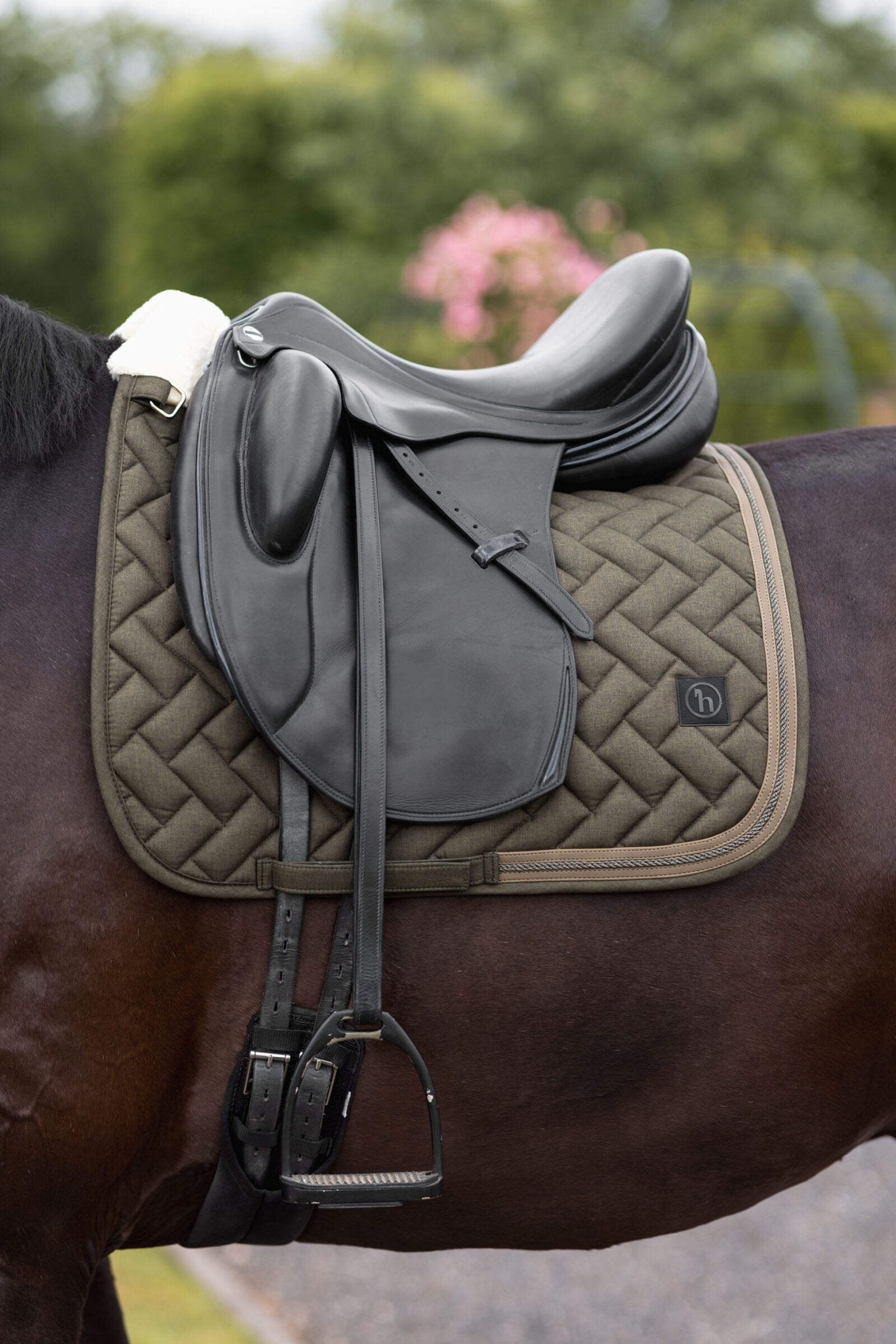 Horze Nature Made Leisure Dressage Pad Olive Green - Aitken's Saddlery