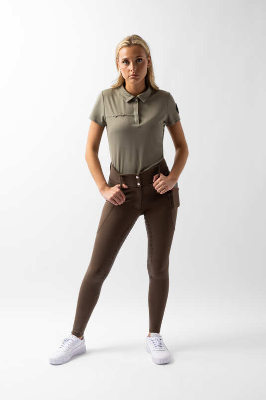Horze Noelle FG Ladies Breeches Expresso Brown - Aitken's Saddlery