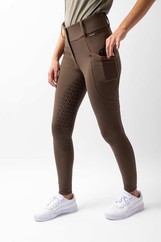 Horze Noelle FG Ladies Breeches Expresso Brown - Aitken's Saddlery