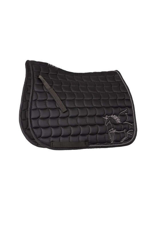 Horze Pegasus Pony Saddle Pad Caviar Black - Aitken's Saddlery