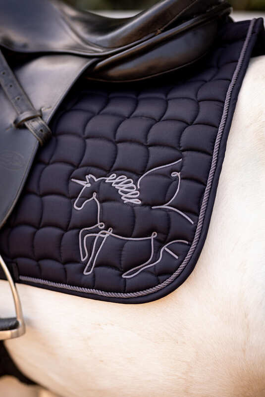 Horze Pegasus Pony Saddle Pad Caviar Black - Aitken's Saddlery