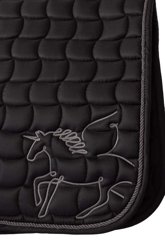 Horze Pegasus Pony Saddle Pad Caviar Black - Aitken's Saddlery