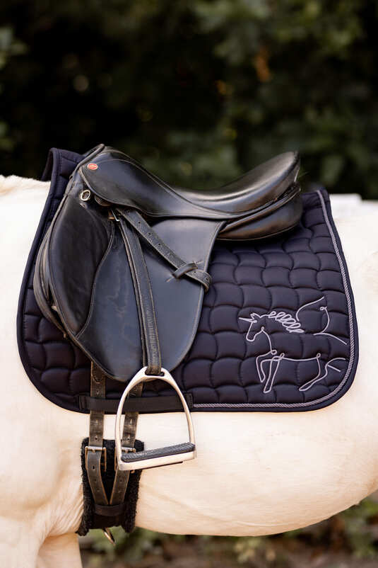 Horze Pegasus Pony Saddle Pad Caviar Black - Aitken's Saddlery