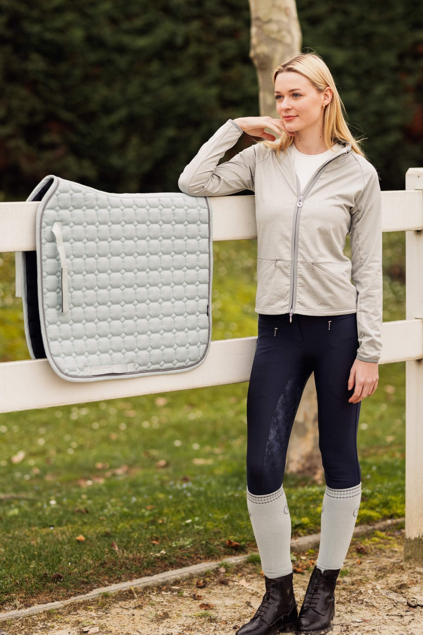 Horze Rose Tonique Dressage Pad Northern Droplet - Aitken's Saddlery