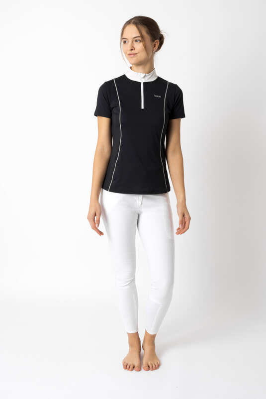 Horze Ryleigh Ladies Show Shirt Navy Blue - Aitken's Saddlery
