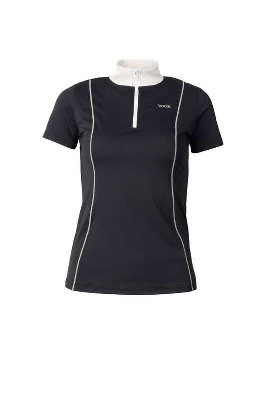 Horze Ryleigh Ladies Show Shirt Navy Blue - Aitken's Saddlery