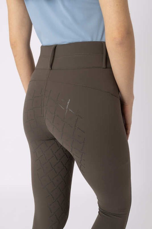 Horze Sophie Ladies High Waist FG Breeches Tarmac Brown - Aitken's Saddlery