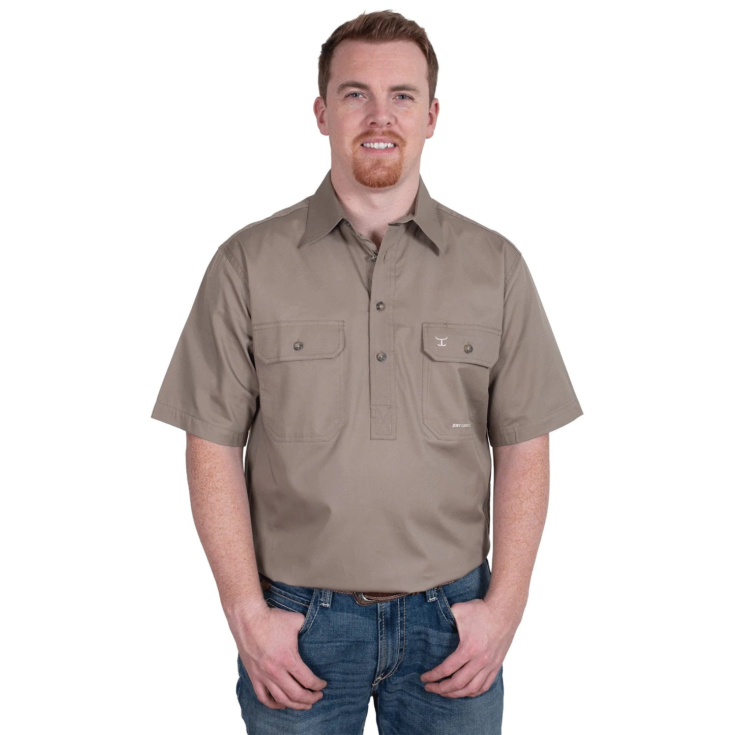 JCA Adam Mens Workshirt Brown - Aitken's Saddlery