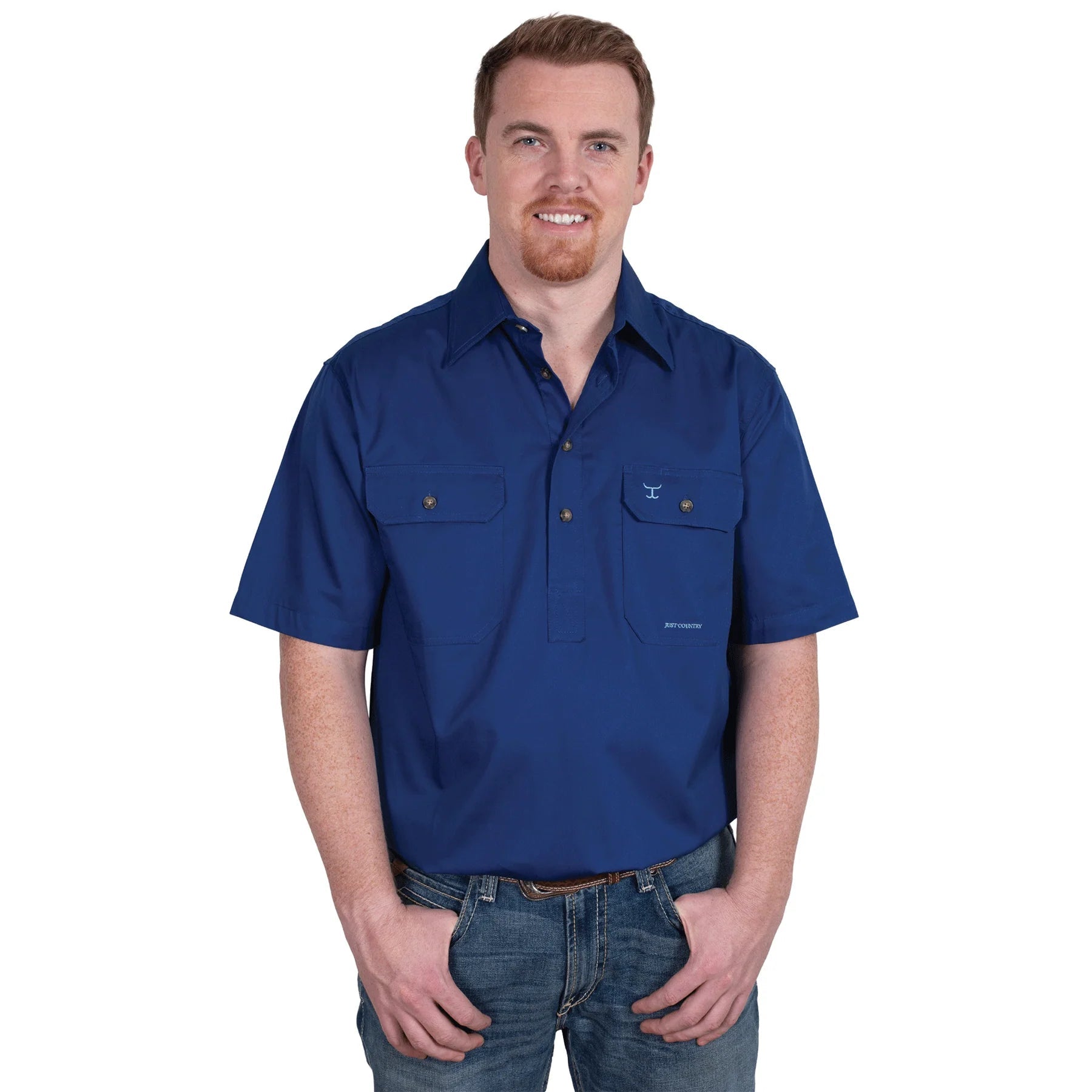 JCA Adam Mens Workshirt Cobalt - Aitken's Saddlery