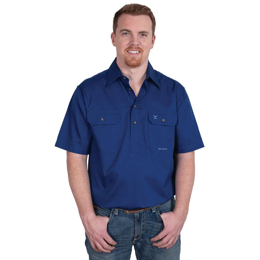 JCA Adam Mens Workshirt Cobalt - Aitken's Saddlery