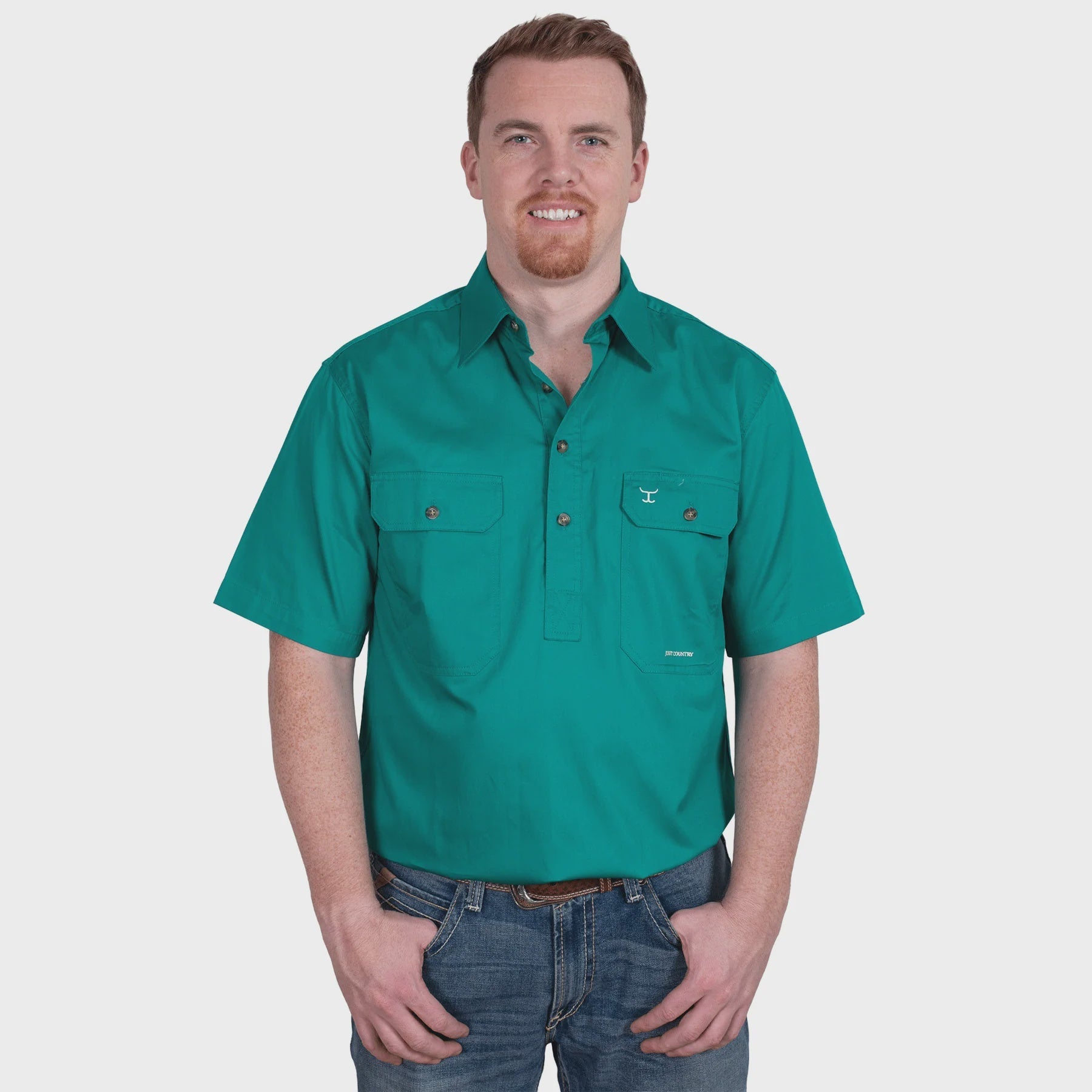 JCA Adam Mens Workshirt Dark Green - Aitken's Saddlery