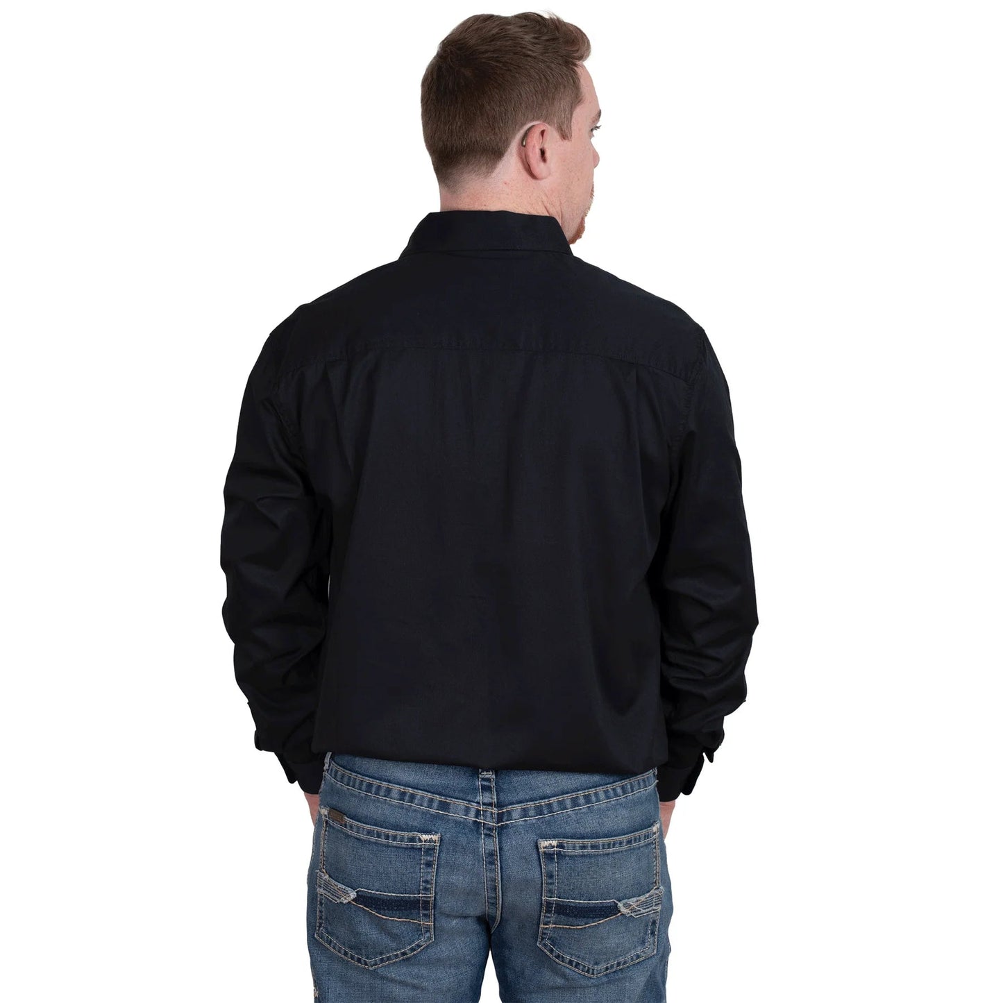 JCA Cameron Mens Workshirt Black - Aitken's Saddlery