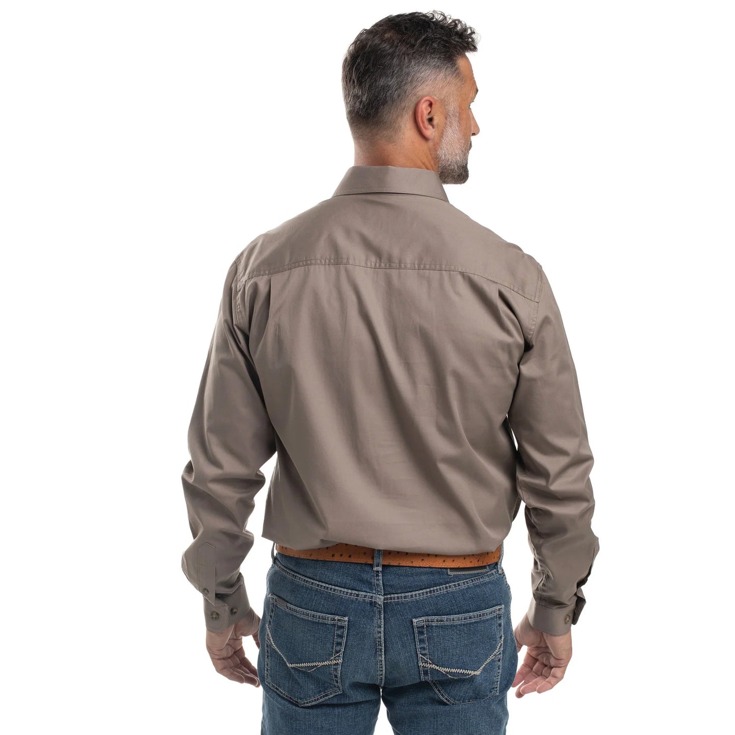 JCA Cameron Mens Workshirt Brown - Aitken's Saddlery