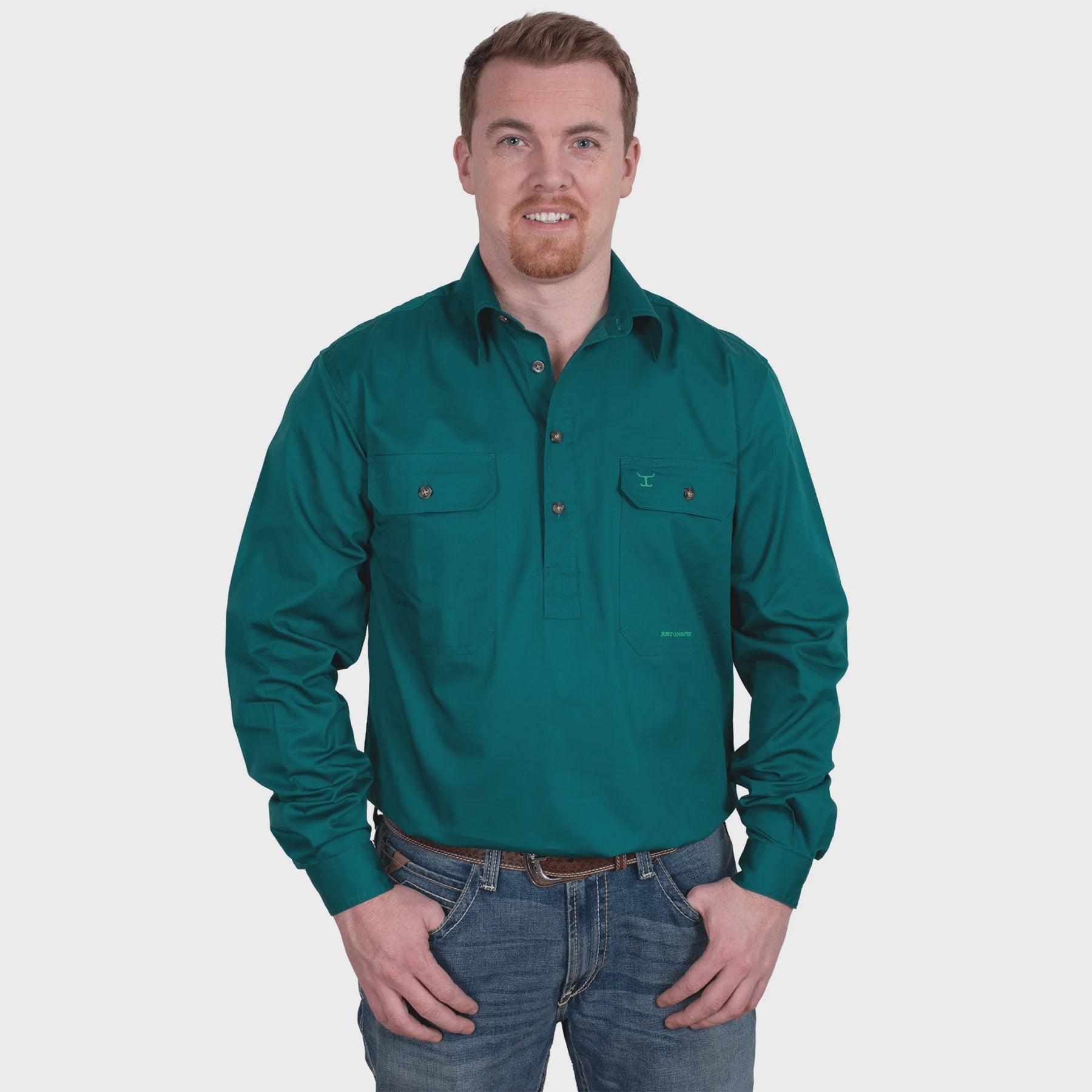 JCA Cameron Mens Workshirt Forest Green - Aitken's Saddlery