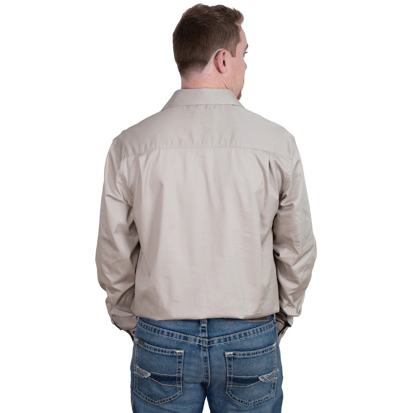 JCA Evans Mens Workshirt Stone - Aitken's Saddlery
