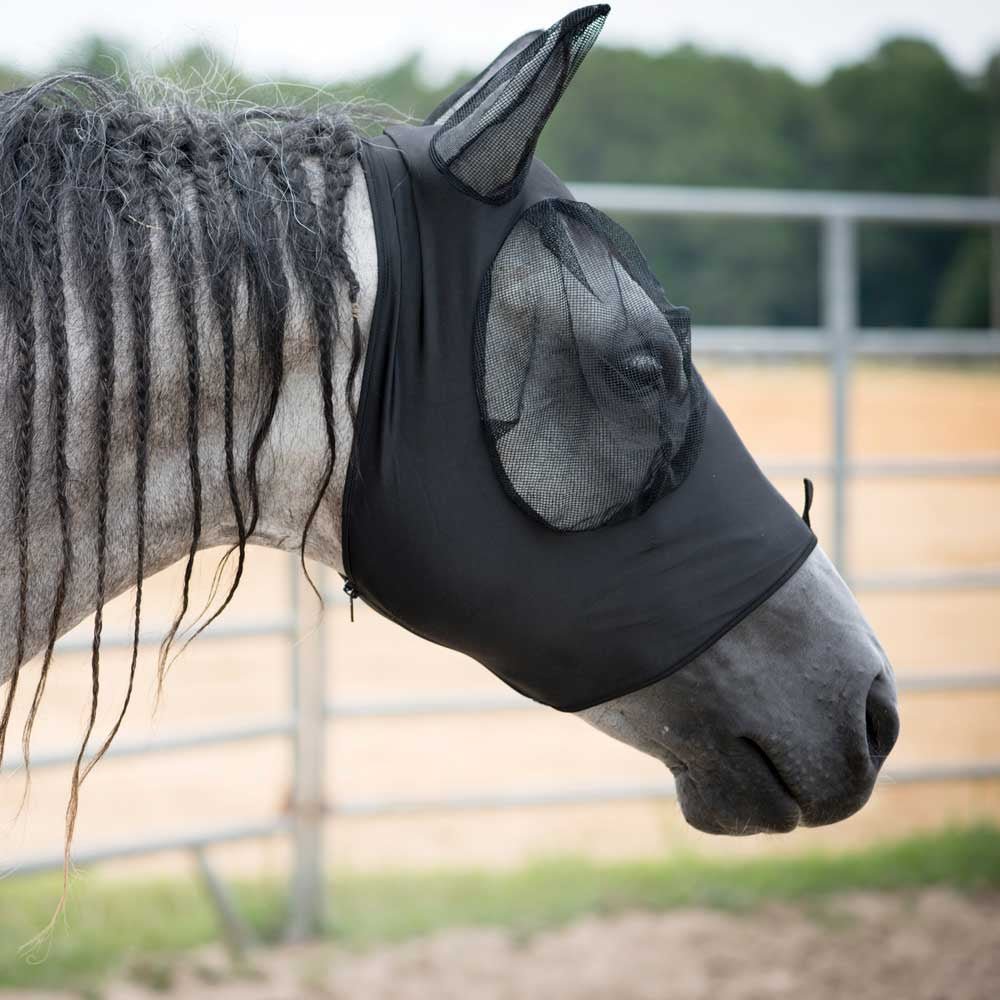 Lami-Cell Lycra Flymask Black - Aitken's Saddlery