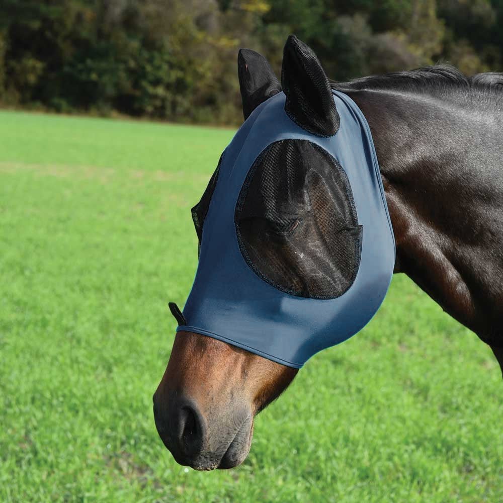 Lami-Cell Lycra Flymask Navy - Aitken's Saddlery