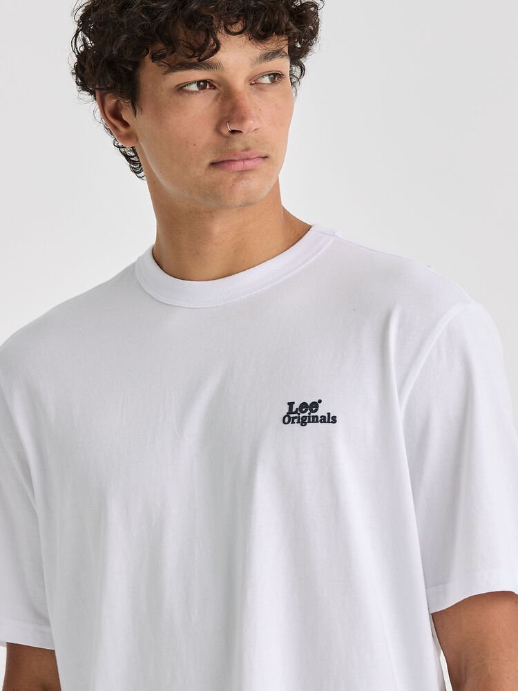 Lee Riders Relaxed Original Mens Tee White - Aitken's Saddlery