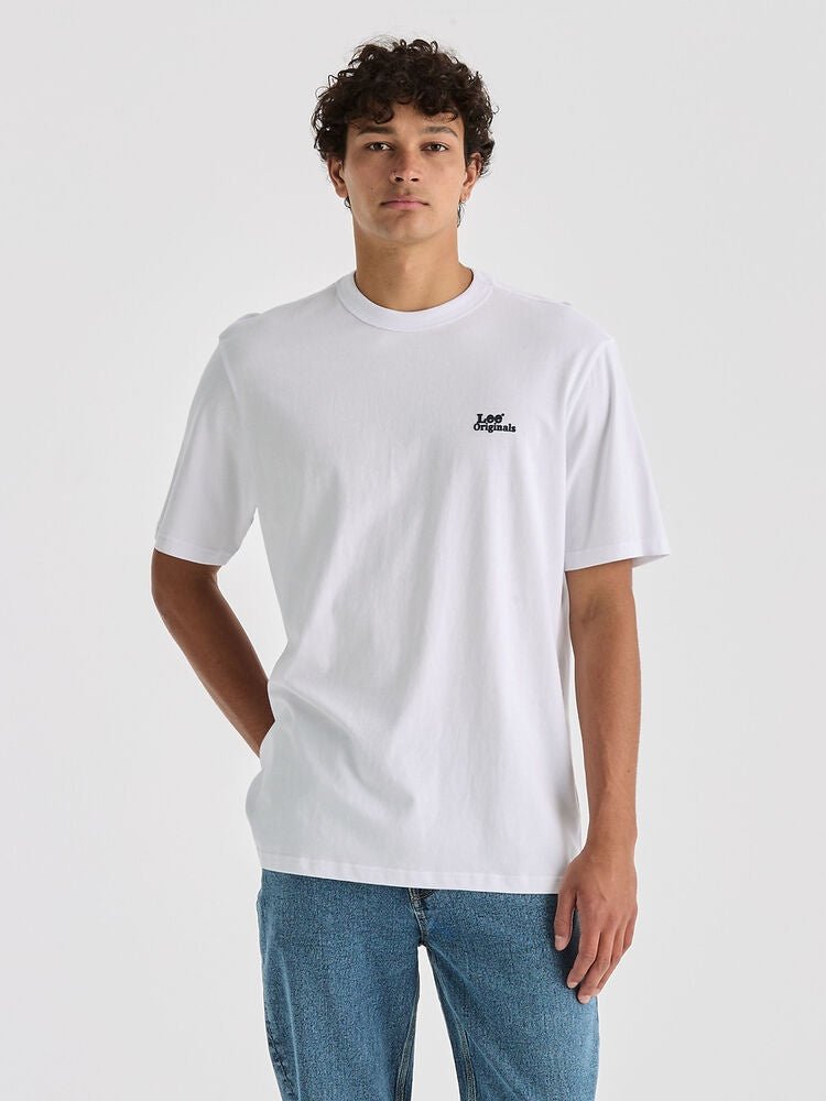 Lee Riders Relaxed Original Mens Tee White - Aitken's Saddlery