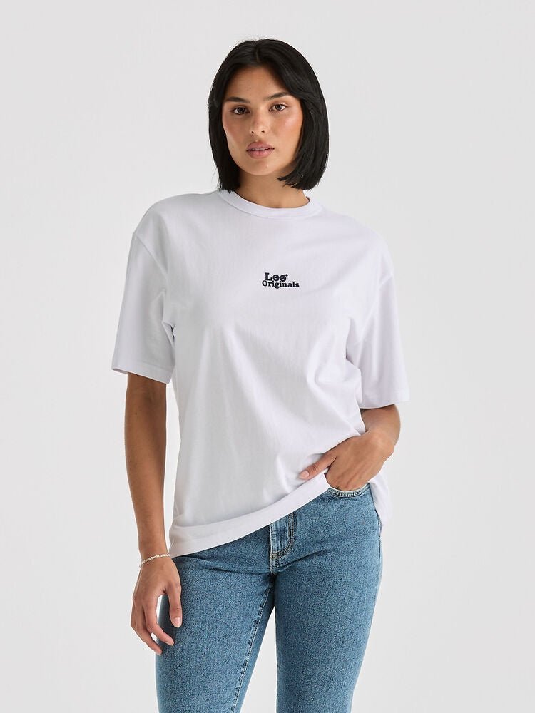 Lee Riders Relaxed Original Womens Tee White - Aitken's Saddlery