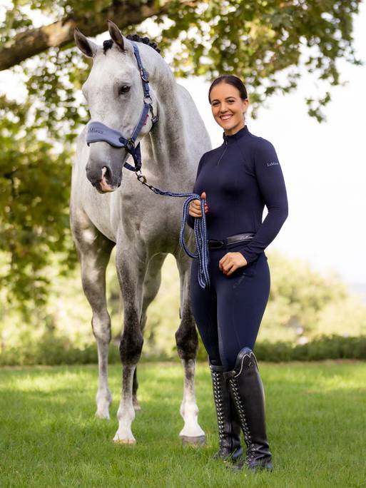 LeMieux Amara II Breech Ladies Full Seat Navy - Aitken's Saddlery
