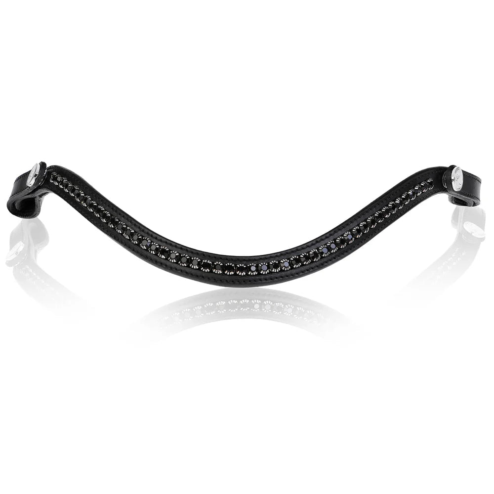 Lumiere Black Swarovski Browband - Aitken's Saddlery