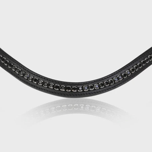 Lumiere Black Swarovski Browband - Aitken's Saddlery