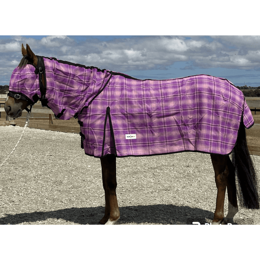 Mesh Shadecloth Combo with Bonus Fly Mask Pink - Aitken's Saddlery