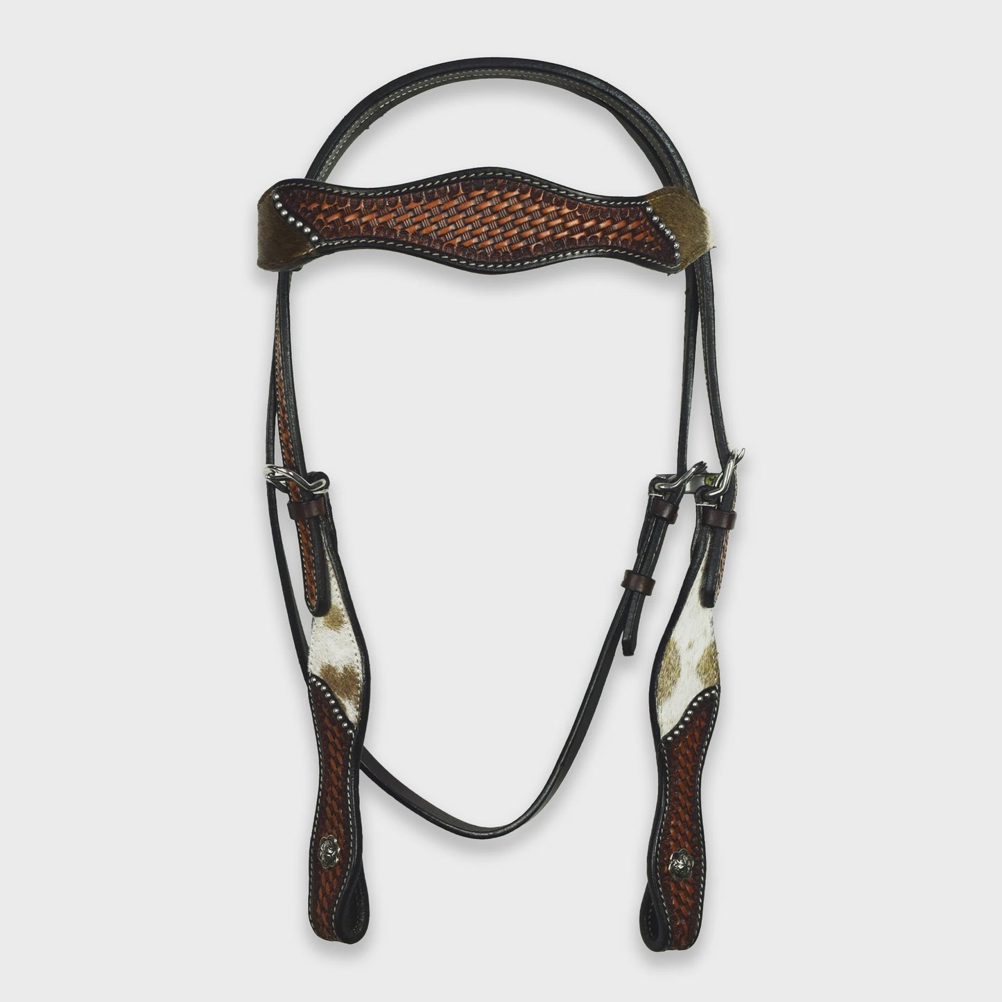 Ezy Ride Bridle Wave Brow Cowhide & Basket Weave