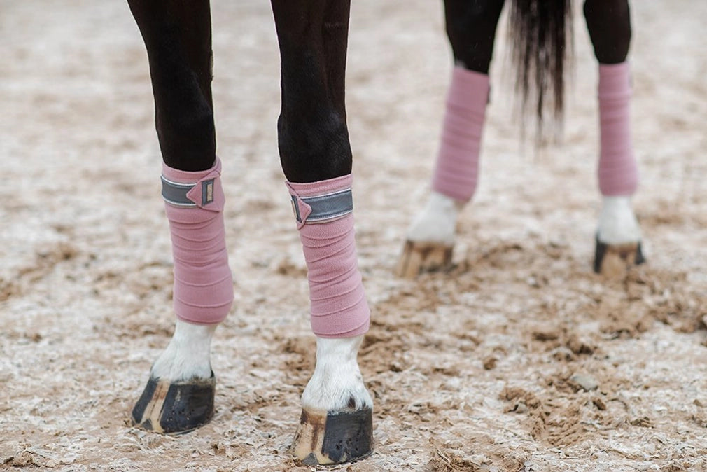 Equestrian Stockholm Polo Bandages Pink Crystal