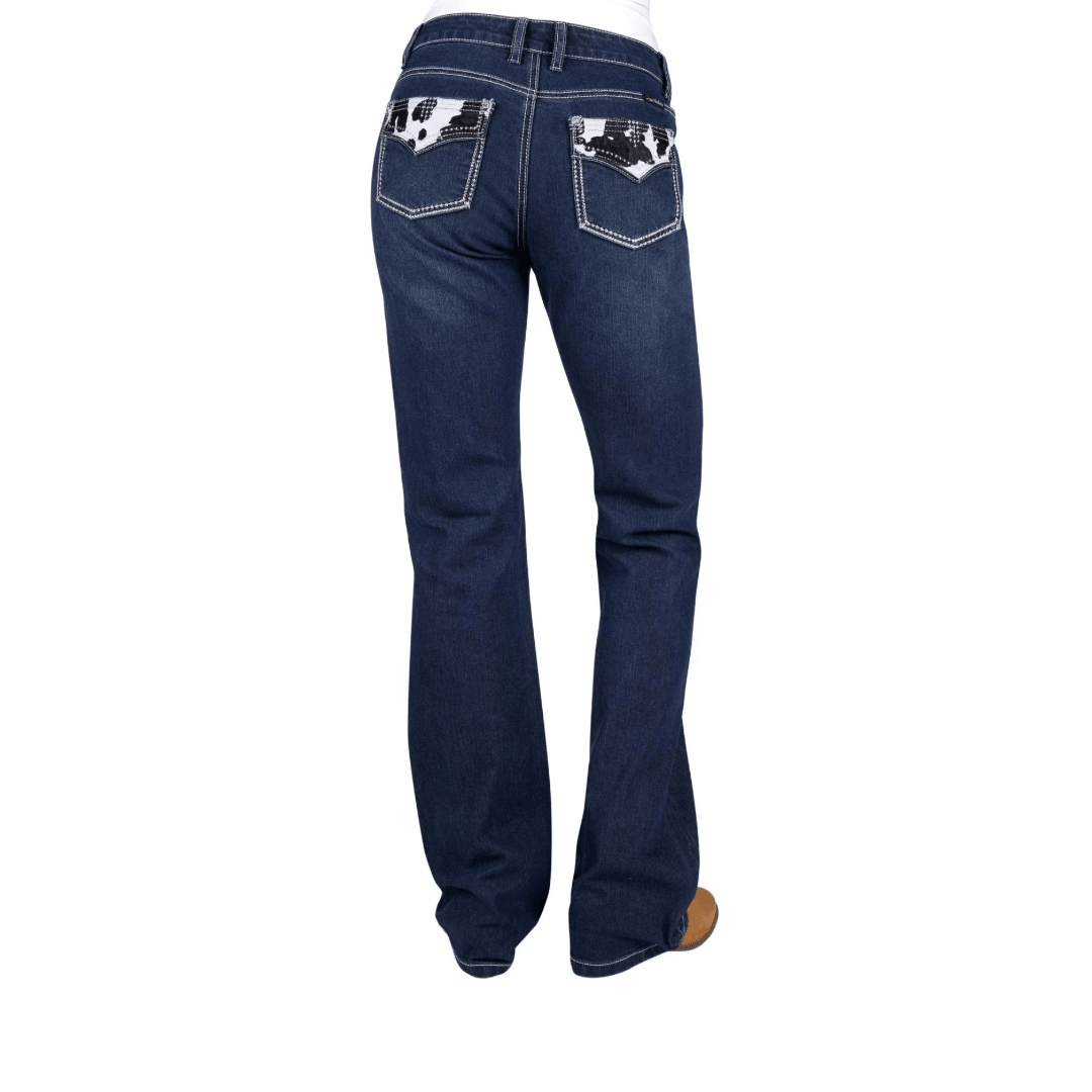 Pure Western Pia Relaxed Rider Ladies Jeans Midnight - Aitken's Saddlery