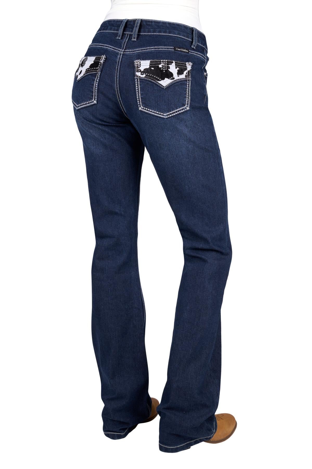 Pure Western Pia Relaxed Rider Ladies Jeans Midnight - Aitken's Saddlery