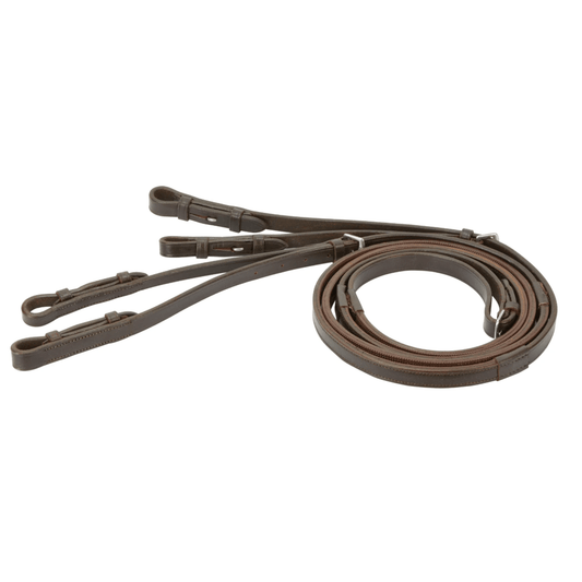 Reins Divided with Rubber Grip - Aitken's Saddlery