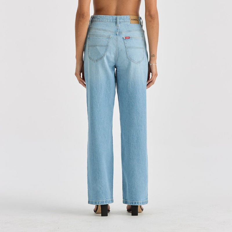 Lee Riders High Wide Leg Ladies Jeans Soft Blue