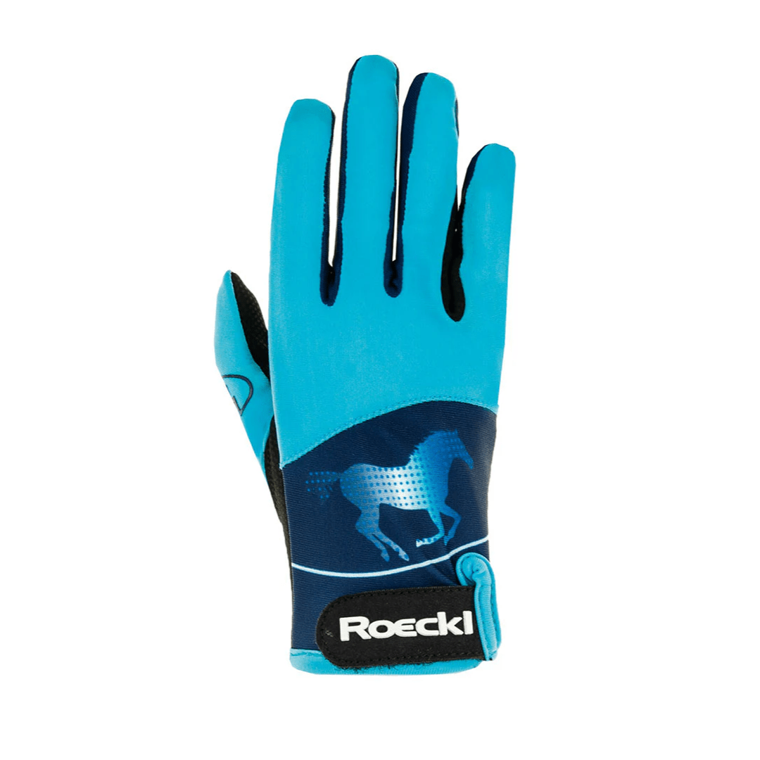 Roeckl Kansas Unisex Youth Gloves Turquoise - Aitken's Saddlery