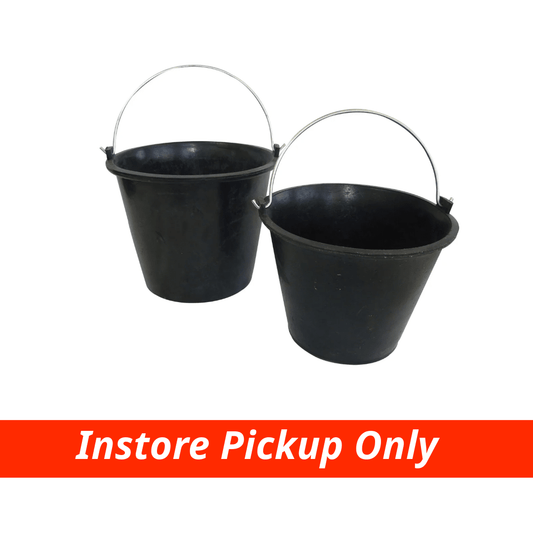 Rubber Bucket Black - Aitken's Saddlery