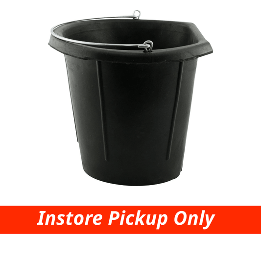 Rubber Flat Back Bucket 12 Litre - Aitken's Saddlery