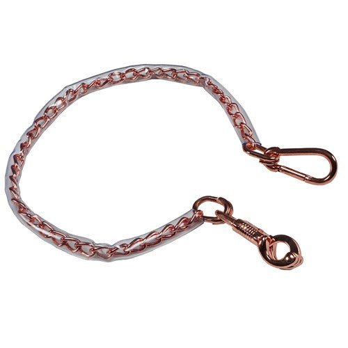 Safety Trailer Tie Rose Gold 91cm Plastic Covered - Aitken's Saddlery