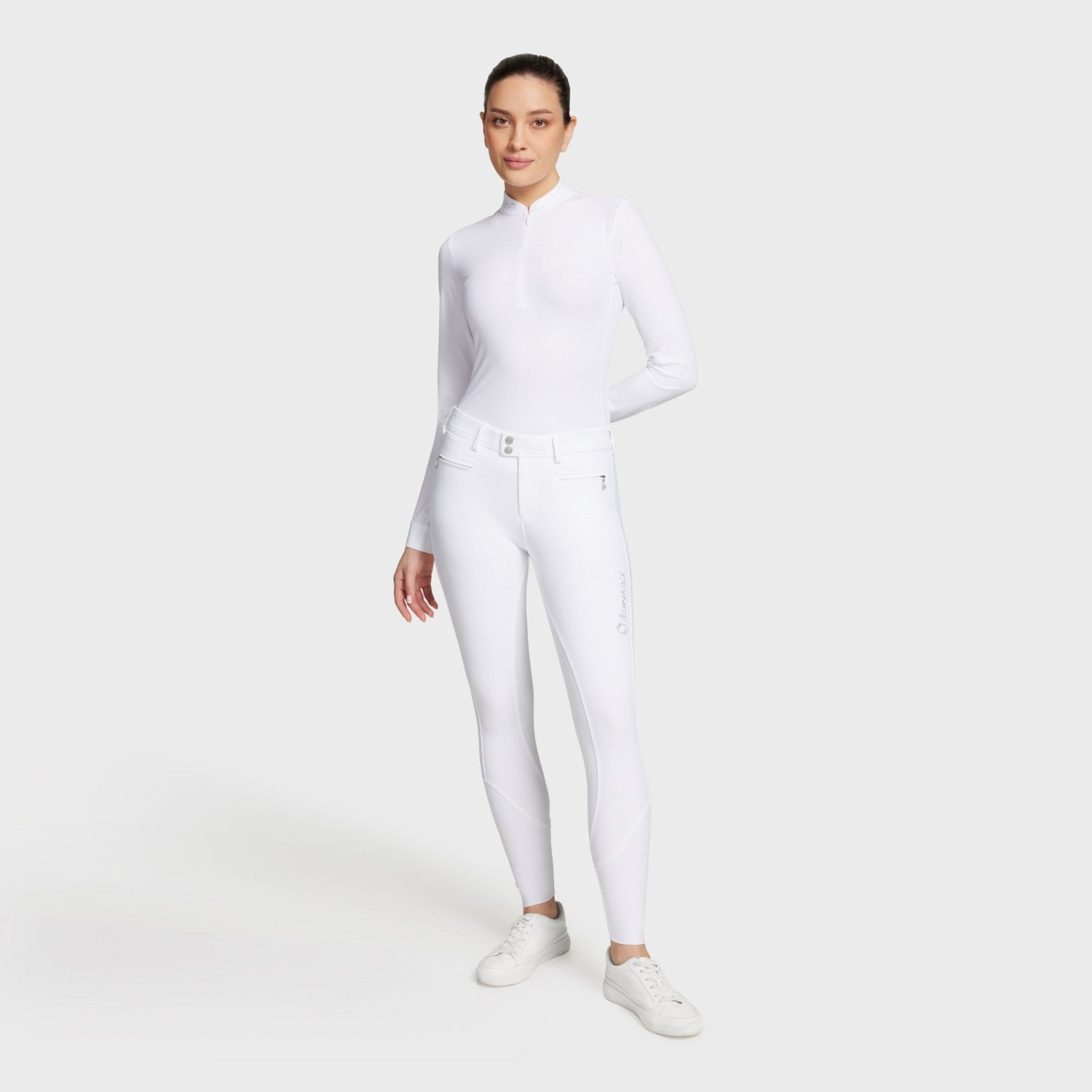 Samshield Dianne Silicone Full Seat Breeches White - Aitken's Saddlery