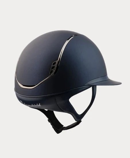 Samshield Miss Shield Dark Line V2 Helmet Navy with Black Blazon - Aitken's Saddlery