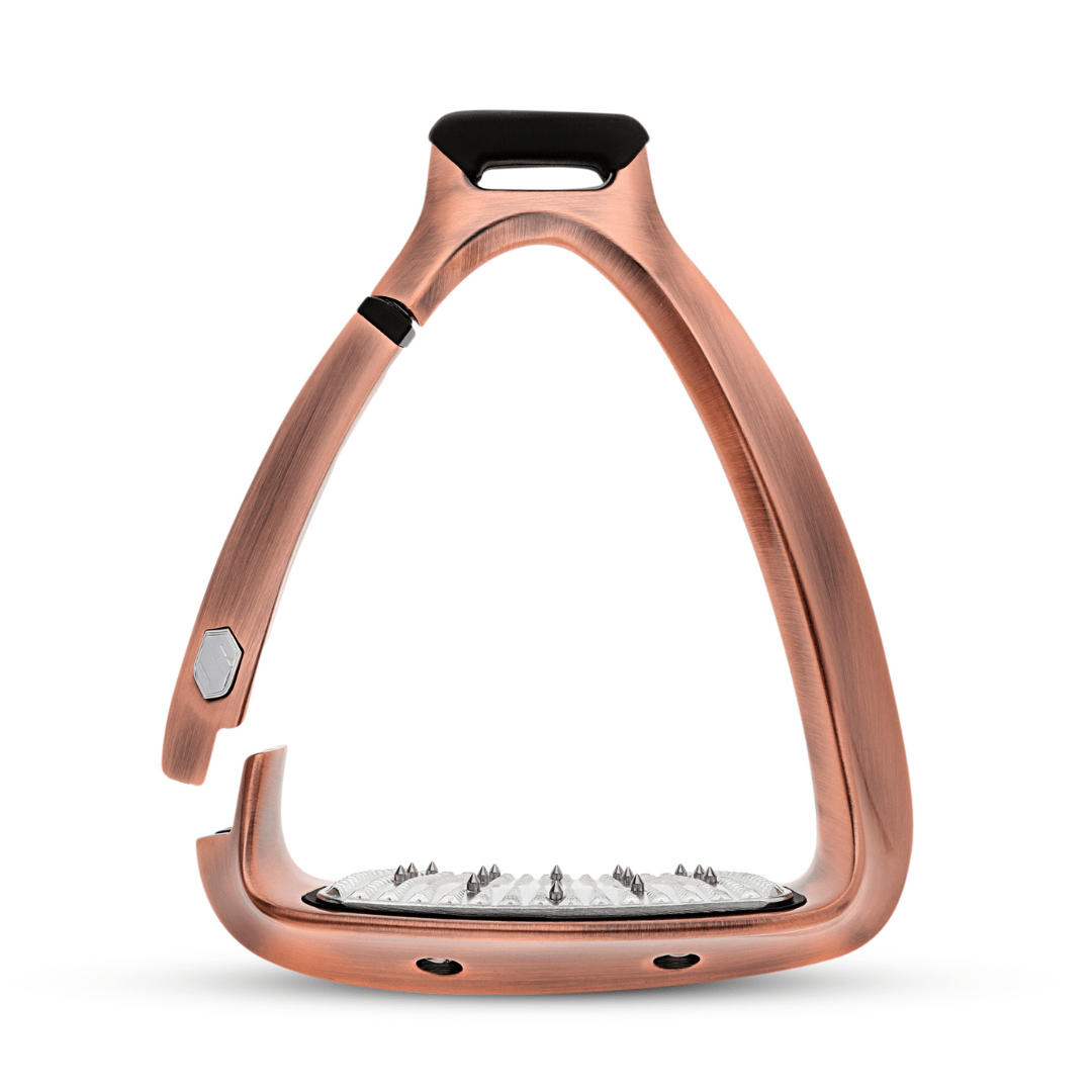 Samshield Shield'Rup Pink Gold Stirrups - Aitken's Saddlery