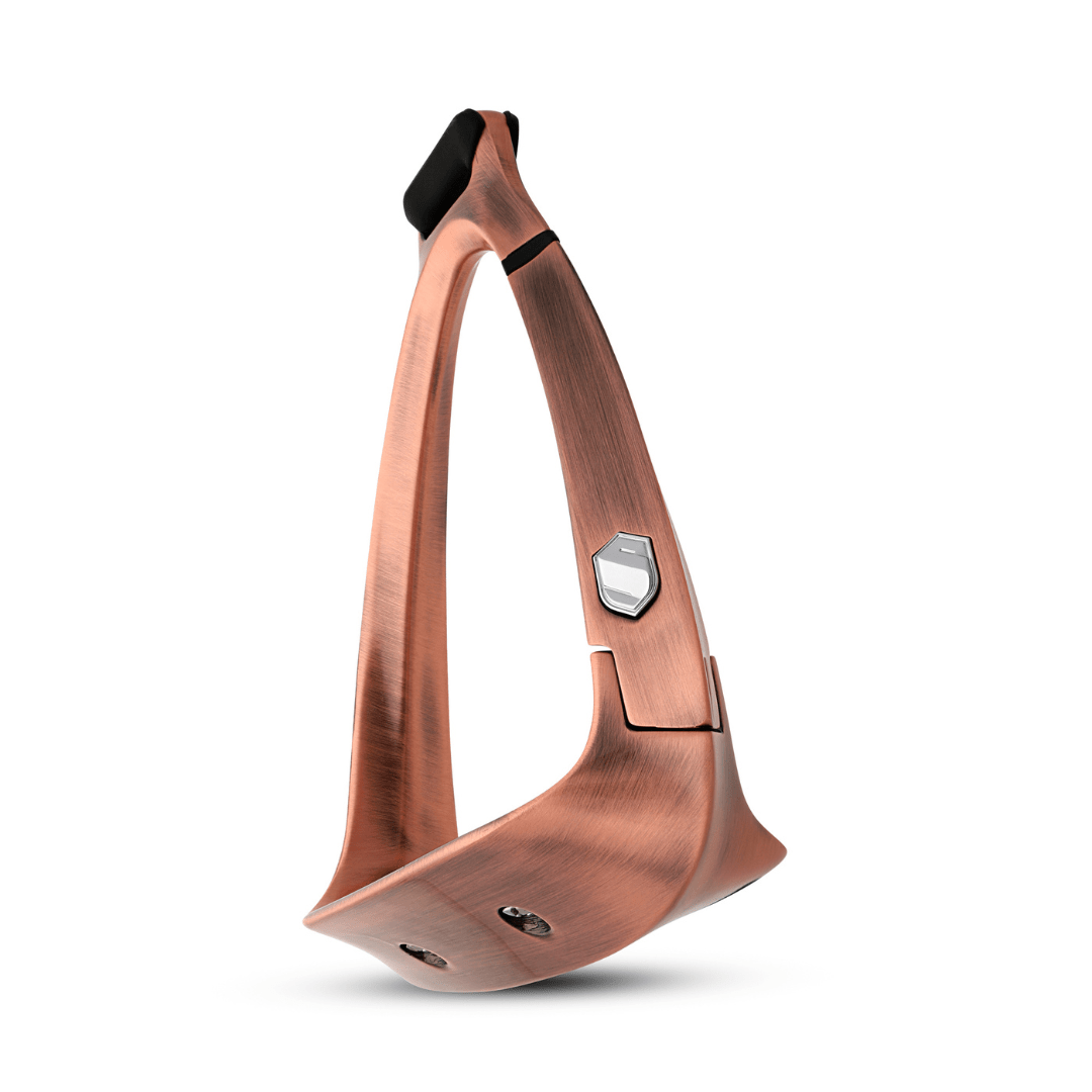 Samshield Shield'Rup Pink Gold Stirrups - Aitken's Saddlery