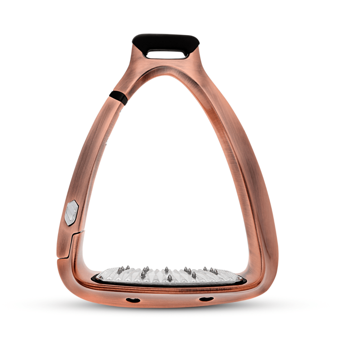 Samshield Shield'Rup Pink Gold Stirrups - Aitken's Saddlery